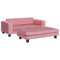 Kinderbank met voetensteun 100x50x30 cm fluweel roze