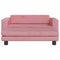 Kinderbank met voetensteun 100x50x30 cm fluweel roze