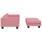 Kinderbank met voetensteun 100x50x30 cm fluweel roze