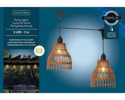 Lumineo - Party lights 5 LED 2 m warm wit starter set I