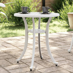 Tuintafel 48x53 cm gietaluminium wit