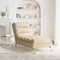 Chaise longue met kussens stof crmekleurig
