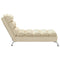 Chaise longue met kussens stof crmekleurig