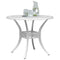 Tuintafel 90x75 cm gietaluminium wit