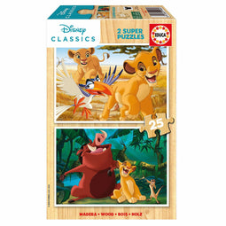 Set van 2 Puzzels The Lion King Classics 25 Onderdelen