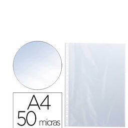 Hoezen Q-Connect KF01628 Transparant PVC (100 Stuks)