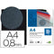 Set deksels Liderpapel TE12 Plastic Zwart A4 (50 Stuks)