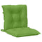 Stoelkussens 6 st lage rug 100x50x7 cm stof gemleerd groen