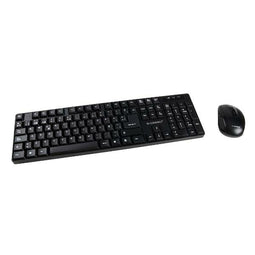 Toetsenbord en draadloze muis Q-Connect KF17988 Zwart Qwerty Spaans