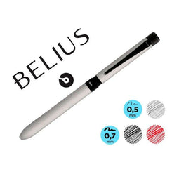 Boligrafo de tinta líquida Belius BB185 Zilverkleurig 1 mm