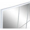 Wandspiegel Wit Metaal Kristal Venster 90 x 150 x 2 cm