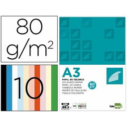 Printpapier Liderpapel PC92 Multicolour A3 100 Lakens