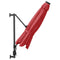 Wandparasol met LEDs 290 cm felrood