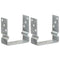 Grondankers 2 st 14x6x15 cm gegalvaniseerd staal zilverkleurig