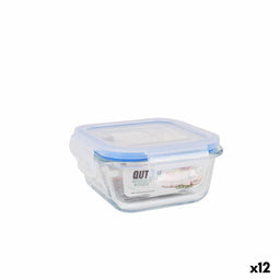 Hermetische Lunchtrommel Quttin Vierkant 300 ml (12 Stuks)