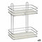 Badkamerschappen 26 x 30,2 x 11,5 cm Zilverkleurig Transparant Plastic Chroomstaal (12 Stuks)