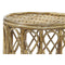 Set van 3 tafels DKD Home Decor 39 x 39 x 41 cm Natuurlijk vlechtwerk