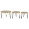 Set van 3 tafels DKD Home Decor Bruin Zwart Natuurlijk 62 x 62 x 40 cm 62 x 62 x 40,5 cm