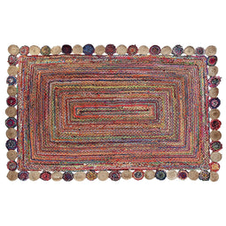 Tapijt DKD Home Decor Katoen Multicolour Jute (200 x 290 x 1 cm)