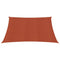 Zonnezeil 160 g/m vierkant 2,5x2,5 m HDPE terracottakleurig