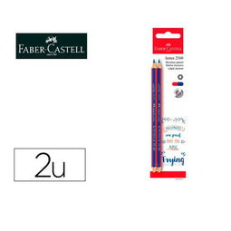 Potlood Faber-Castell 100-102-371 Blauw Rood (2 Stuks)