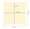 Schaduwdoek - waterdicht - vierkant - 360x360cm - beige