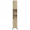 Badkamerkast 30x30x190 cm bewerkt hout sonoma eikenkleurig