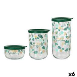Set van Potjes LAV Tropical Summer Kristal 3 Onderdelen (6 Stuks)
