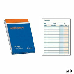 Chequeboekje voor obers DOHE 50088D 1/8 100 Lakens (10 Stuks)