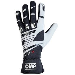 Kartinghandschoenen OMP KS-3 Wit/Zwart Zwart/Wit L