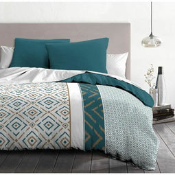 Noorse hoes HOME LINGE PASSION Ethno Blauw 240 x 260 cm
