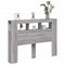 Hoofdeinde met LED 140x18,5x103,5 cm bewerkt hout grijs sonoma