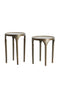 Light&living Bijzettafel S/2 Ø40x46+Ø36x52 cm LAPAZ antiek brons+taupe