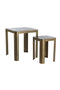 Light&living Bijzettafel S/2 30x30x40+45x45x50 cm OXE ant. br+smoke gl.