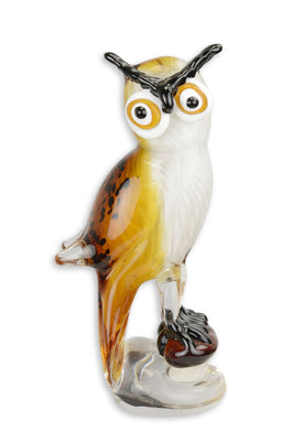GLAZEN BEELDJE VAN EEN UIL IN MURANO STIJL