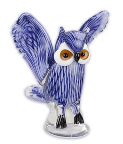 GLAZEN BEELDJE VAN EEN UIL IN MURANO STIJL