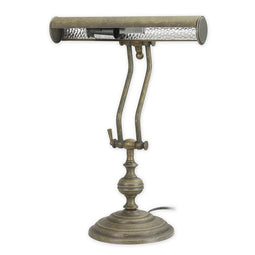 EEN MESSING BANKIERSLAMP - BRUINE AFWERKING