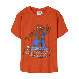 T-Shirt met Korte Mouwen voor kinderen Spider-Man Oranje Maat 7 Jaar