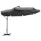 Zweefparasol - grijs- opvouwbaar - Ø 3,5m - 270 cm hoog