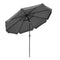 Tuinparasol - grijs - zwengel - kantelbaar - 300x250cm