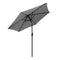 Tuinparasol - grijs - zwengel - kantelbaar - 270 cm