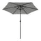 Tuinparasol - grijs - zwengel - kantelbaar - 270 cm