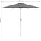 Tuinparasol - grijs - zwengel - kantelbaar - 270 cm