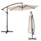 Zweefparasol - beige - opvouwbaar - Ø 3m - 270 cm hoog