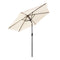 Tuinparasol - beige - zwengel - kantelbaar - 270cm