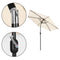 Tuinparasol - beige - zwengel - kantelbaar - 270cm