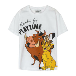 T-Shirt met Korte Mouwen voor kinderen The Lion King Wit Maat 3 Jaar