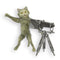 BRONZEN BEELD VAN EEN KAT ALS FOTOGRAAF
