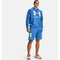 Herenhoodie Under Armour Rival Big Logo Blauw Maat M