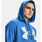 Herenhoodie Under Armour Rival Big Logo Blauw Maat M